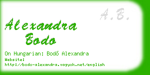 alexandra bodo business card
